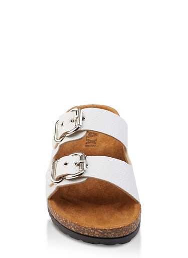 double buckle slides mens
