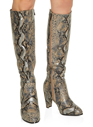 snake print boots