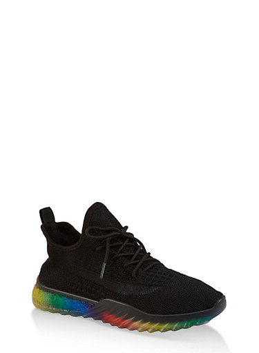 sneakers with rainbow soles