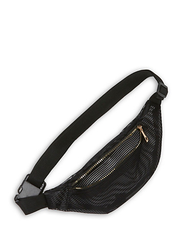 Mesh Shadow Stripe Fanny Pack - Rainbow