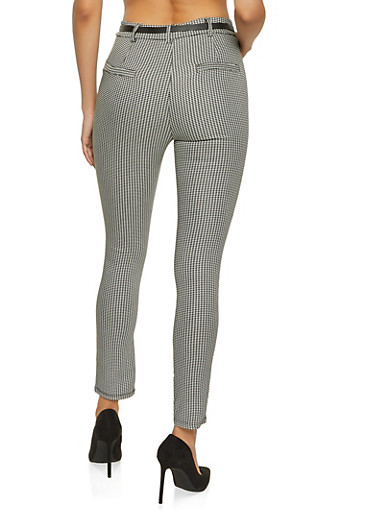 pink houndstooth pants