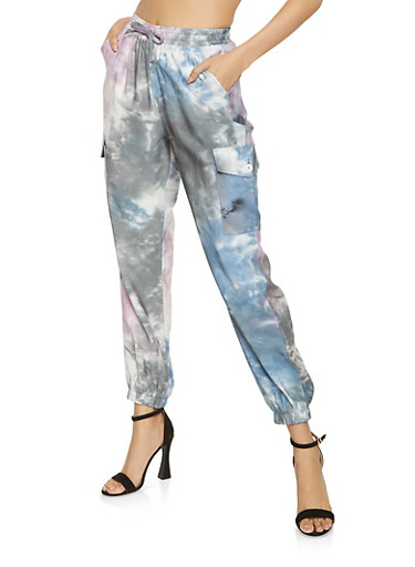 tie dye joggers rainbow