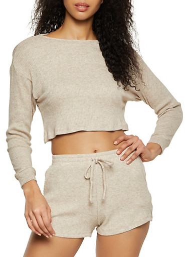 rainbow long sleeve crop top