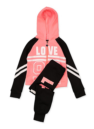 girls sweatshirt and joggers