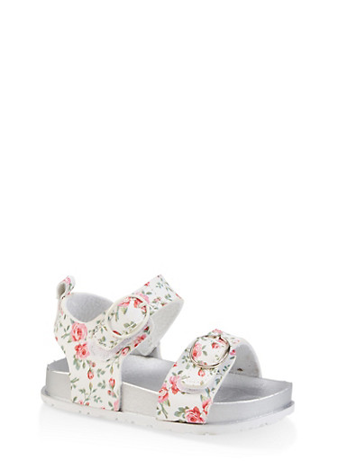 floral footbed sandals