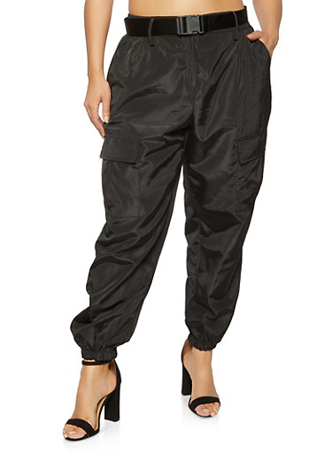 belted joggers