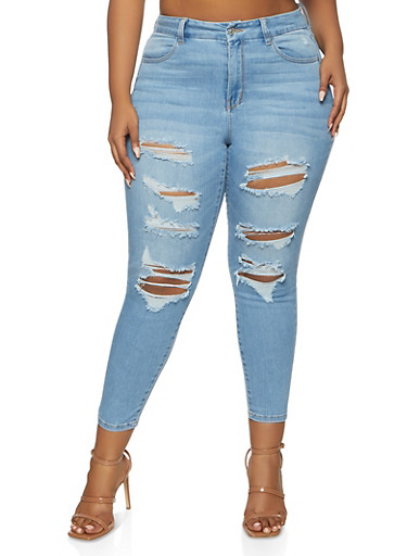 size 20 ripped skinny jeans