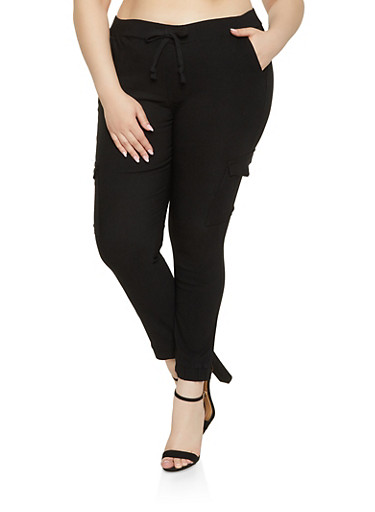 plus size joggers with pockets