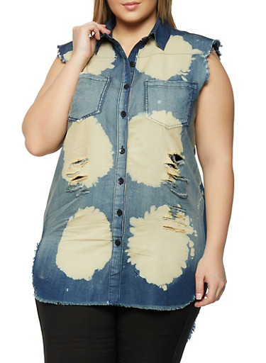 plus size bleached shirt