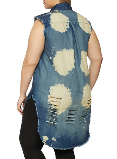 plus size bleached shirt