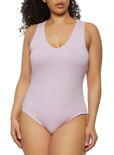 Plus Size Racerback Bodysuit