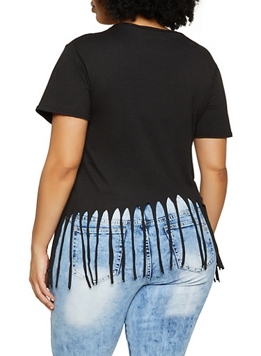 t shirt with fringes