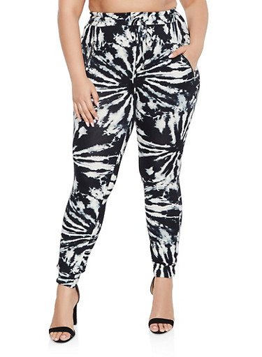 plus size tie dye jogger set