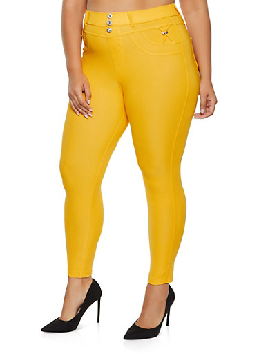 mustard plus size pants