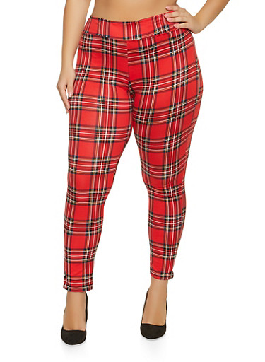 rainbow plaid pants