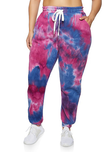 plus size tie dye jogger set