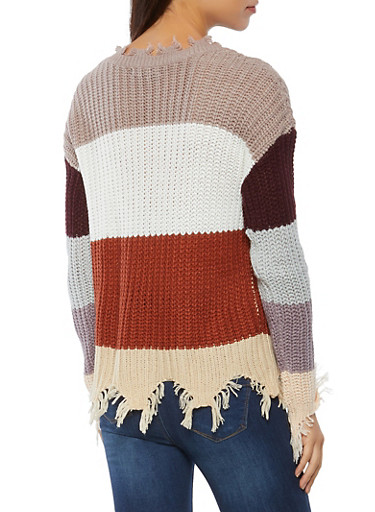 frayed sweater
