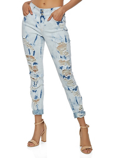 Almost Famous Destroyed Cuffed Jeans