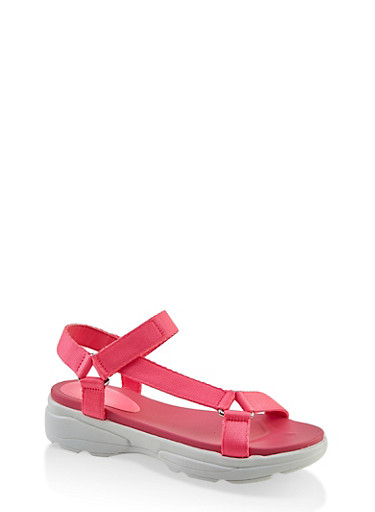 pink velcro sandals