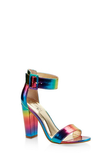 rainbow block sandals