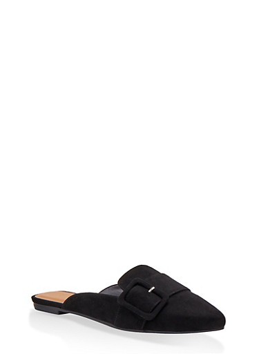 black pointed toe flats size 11