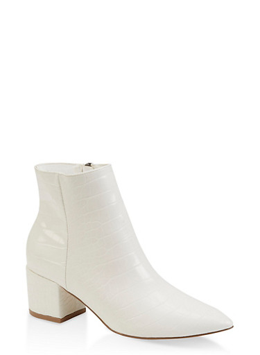 white pointed toe boots