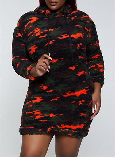 plus size orange hoodie