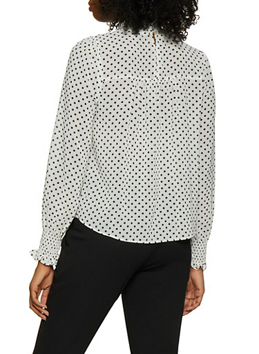 smocked polka dot