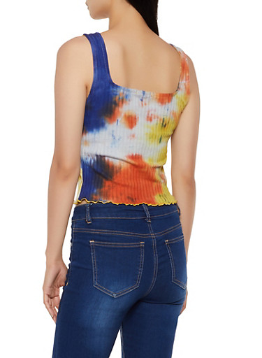 shein rib knit tie dye crop tank top