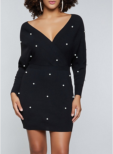 sweater over cocktail dress