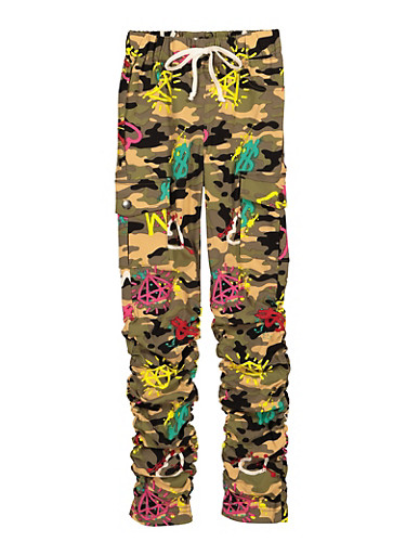 rainbow cargo pants