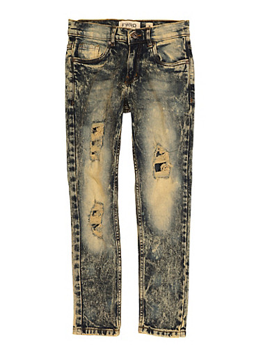 Boys Distressed Jeans - Rainbow