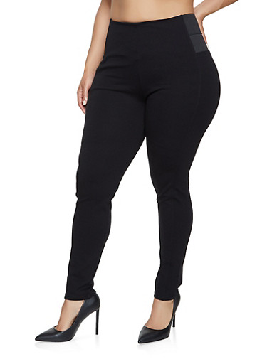 ponte knit plus size pants