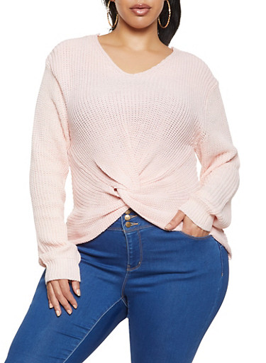plus size blush sweater