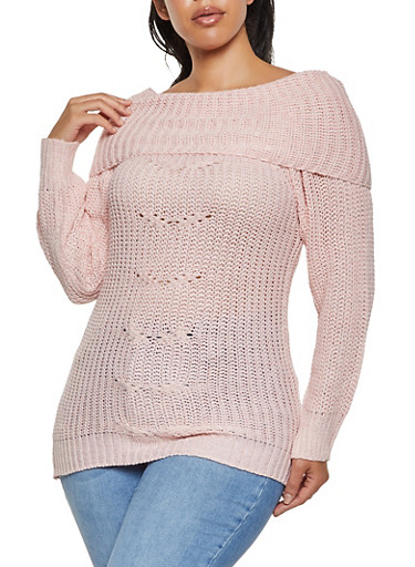 plus size blush sweater