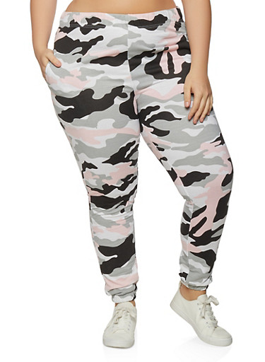 plus size camouflage sweatpants