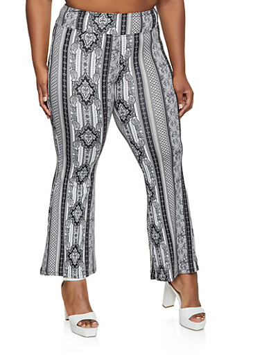 soft knit flared pants