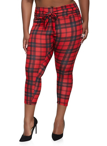 tartan pants plus size