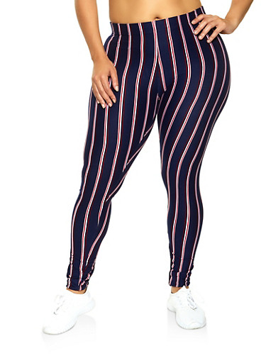 plus size vertical striped pants