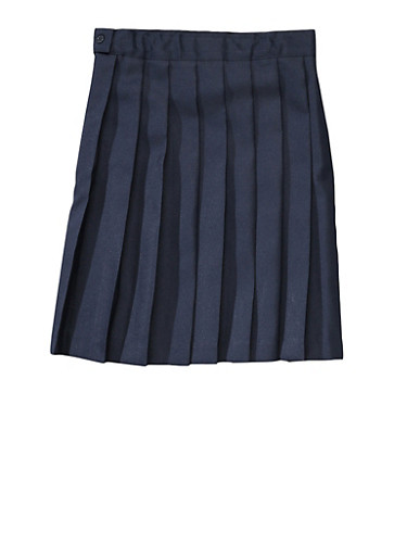 Girls 4-6X Below the Knee Pleated Skirt School Uniform - Rainbow