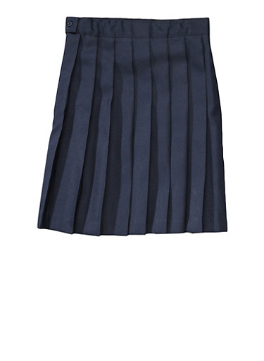 Girls 16-20 Below the Knee Pleated Skirt School Uniform - Rainbow