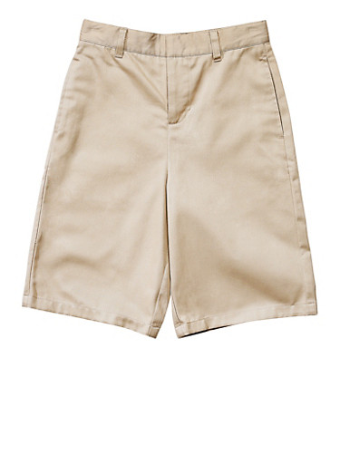 Boys 4-7 Flat Front Adjustable Waist Shorts School Uniform - Rainbow