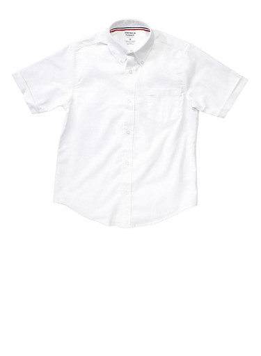 Boys 16-20 Short Sleeve Oxford Shirt School Uniform - Rainbow