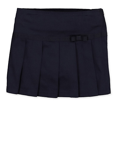 French Toast Girls School Uniform Pleated Ribbon Scooter Skirt Navy ...