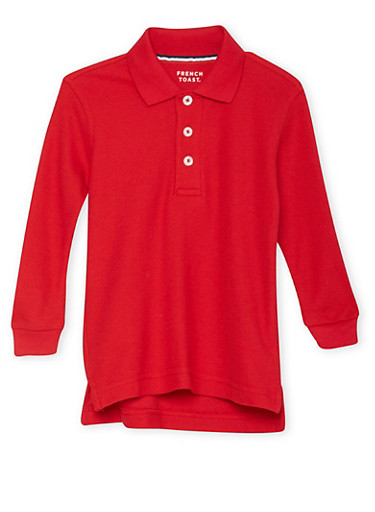 French Toast Toddler Unisex Short Sleeve Navy Pique Knit Polo Shirt
