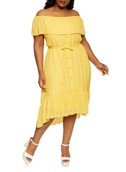 mustard color dress plus size