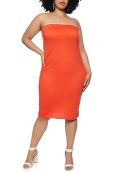 orange summer dresses plus size