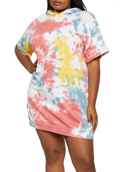 rainbow hoodie dress