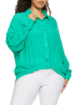 blouse with large collar