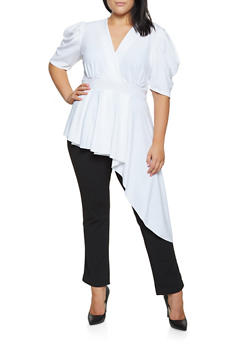 plus size white blouse